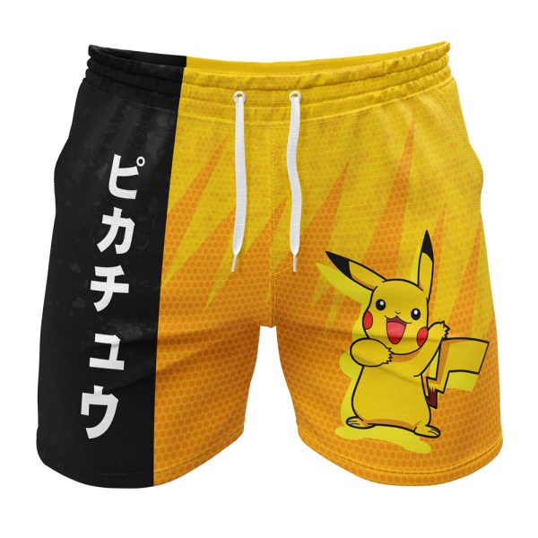 Hooktab Pikachu Classic Pokemon Anime Mens Shorts Running Shorts Workout Gym Shorts