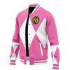 Hooktab 3D Printed Pink Ranger Mighty Morphin Power Rangers Unisex Varsity Jacket