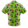 Piranha Plant Super Mario Bros Men's Short Sleeve Button Up Hawaiian Shirt