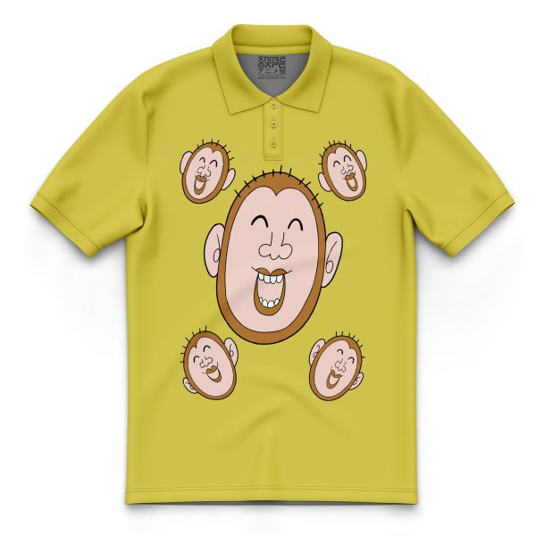 Hooktab 3D Printed Mob Monkey Shirt Mob Psycho 100 Men's Short Sleeve Anime Polo Shirt
