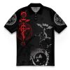 Hooktab 3D Printed Edward Elric Fullmetal Alchemist Men's Short Sleeve Anime Polo Shirt