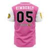 Hooktab 3D Printed Pink Pterodactyls Kimberly Hart Power Rangers Men's Short Sleeve Anime Baseball Jersey