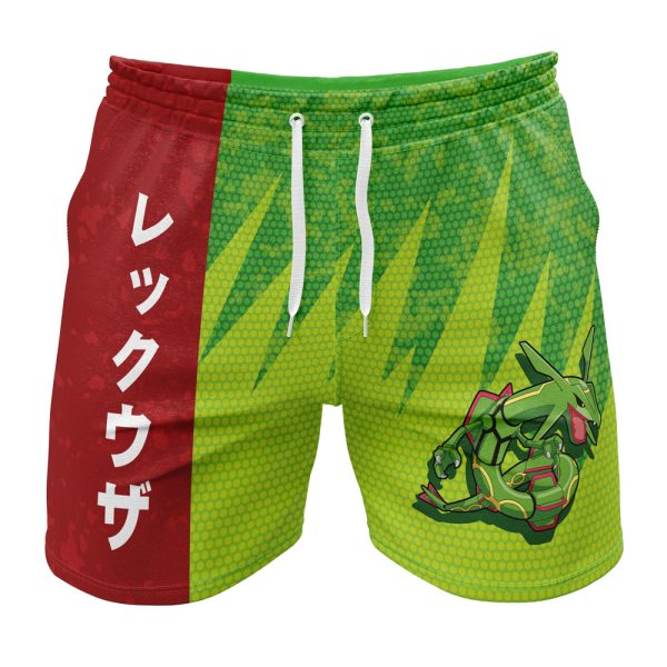 Hooktab Rayquaza Classic Pokemon Anime Mens Shorts Running Shorts Workout Gym Shorts