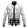 Hooktab 3D Printed Shinobu Kocho Pattern Demon Slayer Unisex Varsity Jacket