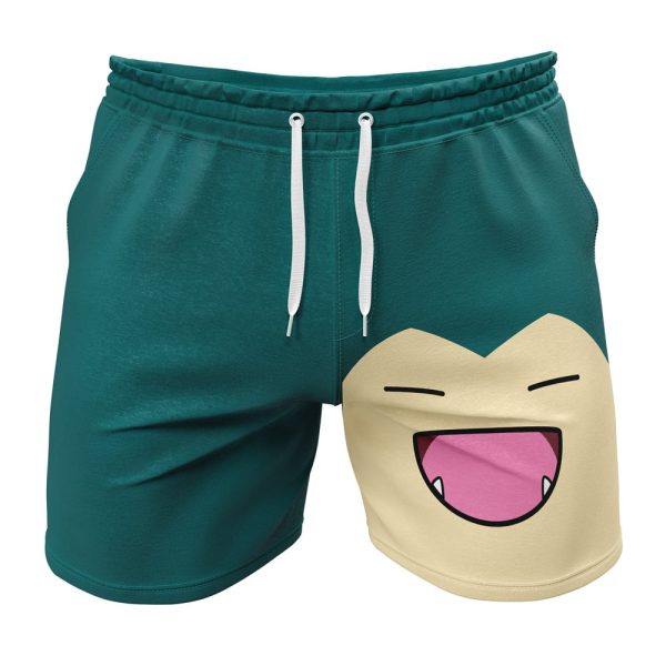 Hooktab Snorlax Face Pokemon Anime Mens Shorts Running Shorts Workout Gym Shorts