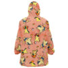 Hooktab 3D Printed Typhlosion Pattern Pokemon Unisex Snug Oversized Blanket Hoodie