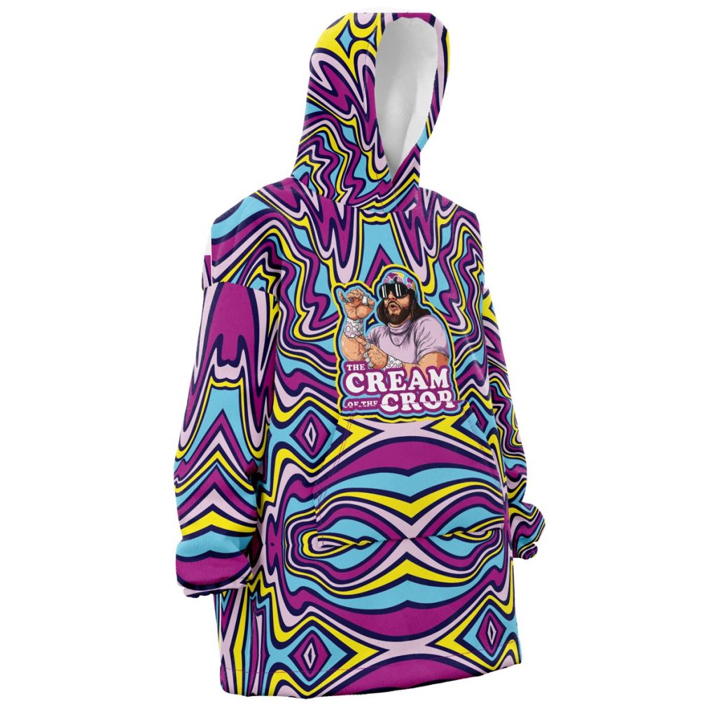 Hooktab 3D Printed The Cream of the Crop Trippy Randy Savage Pop Culture Unisex Snug Oversized Blanket Hoodie