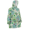 Hooktab 3D Printed Bulbasaur Pattern Pokemon Unisex Snug Oversized Blanket Hoodie