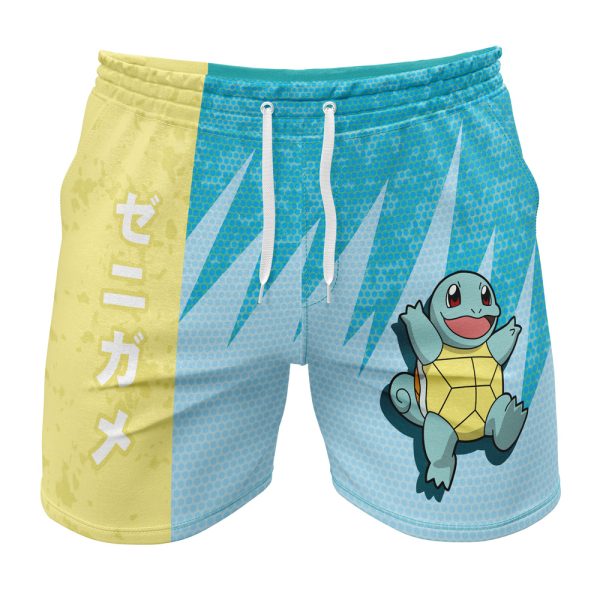 Hooktab Squirtle Classic Pokemon Anime Mens Shorts Running Shorts Workout Gym Shorts