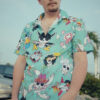 Strawhats Jolly Roger One Piece Men's Short Sleeve Button Up Hawaiian Shirt