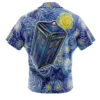 Tardis Starry Night Doctor Who Men's Short Sleeve Button Up Hawaiian Shirt