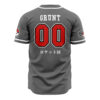 Hooktab 3D Printed Team Rocket Grunt Gray Pokemon Men's Short Sleeve Anime Baseball Jersey