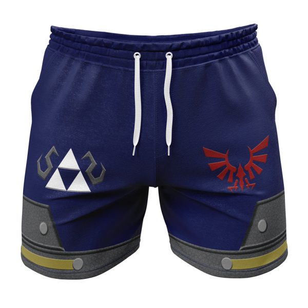 Hooktab Zelda Shield Style The Legend of Zelda Anime Mens Shorts Running Shorts Workout Gym Shorts