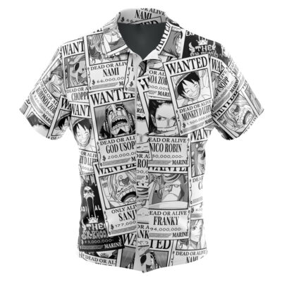 Aloha Strawhat One Piece Men's Short Sleeve Button Up Hawaiian Shirt