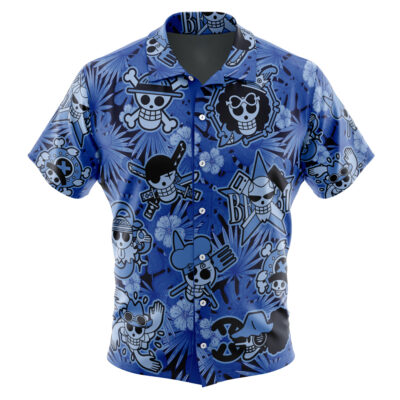 Aloha Theme One Piece Men's Short Sleeve Button Up Hawaiian Shirt