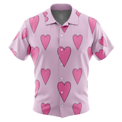 Corazon Donquixote Rosinante One Piece Men's Short Sleeve Button Up Hawaiian Shirt