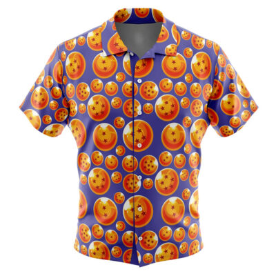 Dragon Balls Dragon Ball Z Men's Short Sleeve Button Up Hawaiian Shirt
