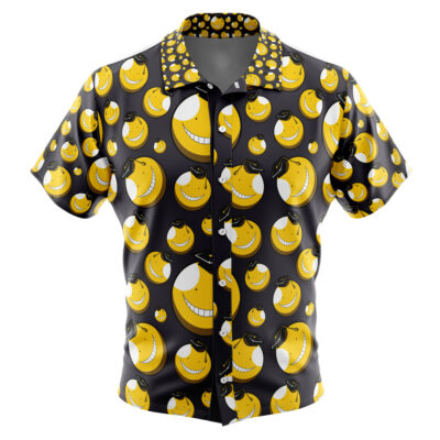 Koro-sensei Assassination Classroom Men's Short Sleeve Button Up Hawaiian Shirt