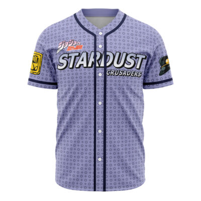Hooktab 3D Printed Lucid Stardust Crusaders Jojo’s Bizarre Adventure Men's Short Sleeve Anime Baseball Jersey