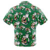 Luigi Super Mario Men's Short Sleeve Button Up Hawaiian Shirt