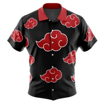 Naruto Akatsuki Men's Short Sleeve Button Up Hawaiian Shirt