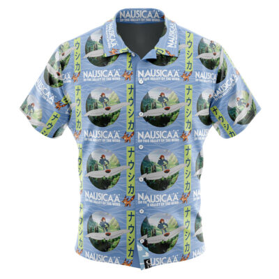 Nausicaa of the Valley of the Wind Studio Ghibli Men's Short Sleeve Button Up Hawaiian Shirt