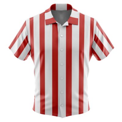 Roronoa Zoro Pre-Timeskip Stripes One Piece Men's Short Sleeve Button Up Hawaiian Shirt