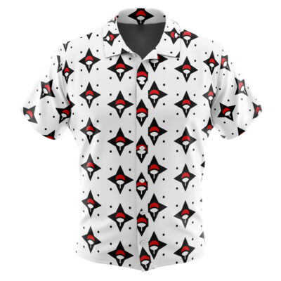 Sasuke Uchiha Naruto Men's Short Sleeve Button Up Hawaiian Shirt