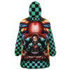 Hooktab 3D Printed Trippy Kamado Tanjiro Demon Slayer Unisex Snug Oversized Blanket Hoodie