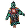 Hooktab 3D Printed Trippy Kamado Tanjiro Demon Slayer Unisex Snug Oversized Blanket Hoodie