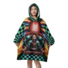 Hooktab 3D Printed Trippy Kamado Tanjiro Demon Slayer Unisex Snug Oversized Blanket Hoodie