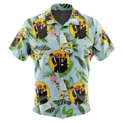 Will Smith Slaps Chris Rock Meme Men's Short Sleeve Button Up Hawaiian Shirt