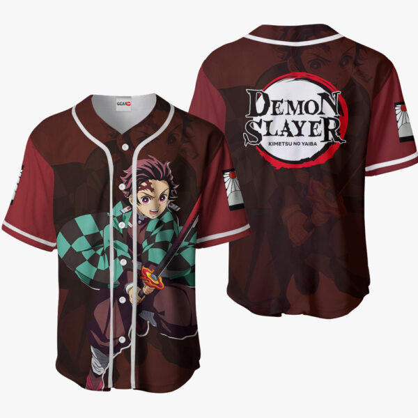 Tanjiro Demon Slayer Anime Otaku Cosplay Shirt Anime Baseball Jersey