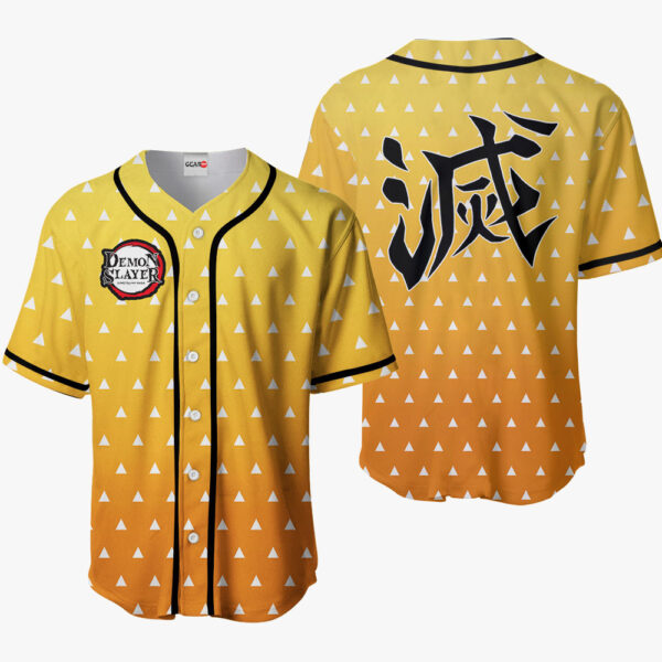Zenitsu Anime Demon Slayer Otaku Cosplay Shirt Anime Baseball Jersey