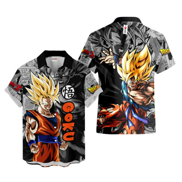 Goku Super Saiyan Hawaiian Shirt Dragon Ball Z Hawaiian Shirt Anime Hawaiian Shirt