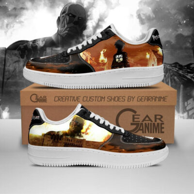 Eren and Colossal Titan Attack on Titan Air Anime Sneakers PT10AF
