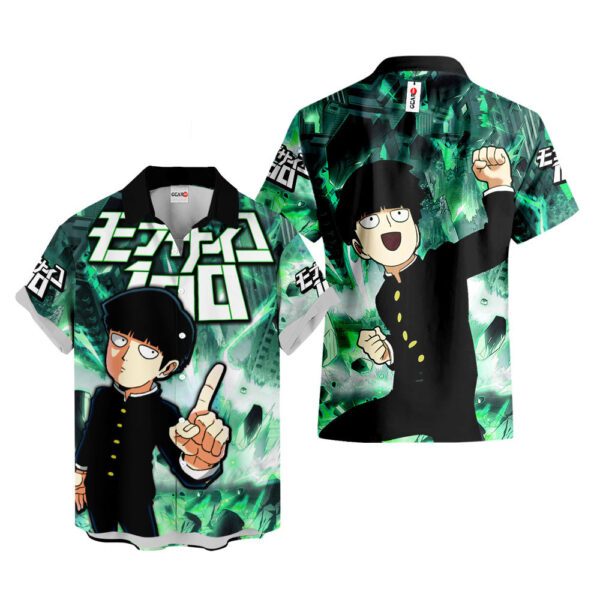 Shigeo Kageyama Hawaiian Shirt Mob Psycho 100 Hawaiian Shirt Anime Hawaiian Shirt