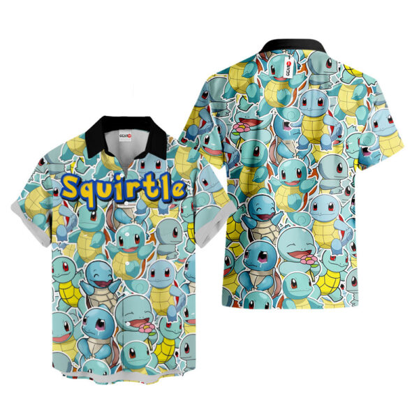 Squirtle Hawaiian Shirt Pokemon Hawaiian Shirt Anime Hawaiian Shirt