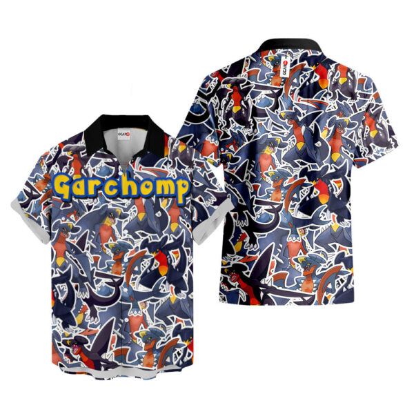 Garchomp Hawaiian Shirt Pokemon Hawaiian Shirt Anime Hawaiian Shirt