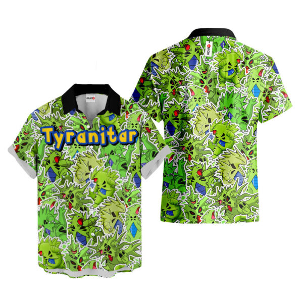 Tyranitar Hawaiian Shirt Pokemon Hawaiian Shirt Anime Hawaiian Shirt