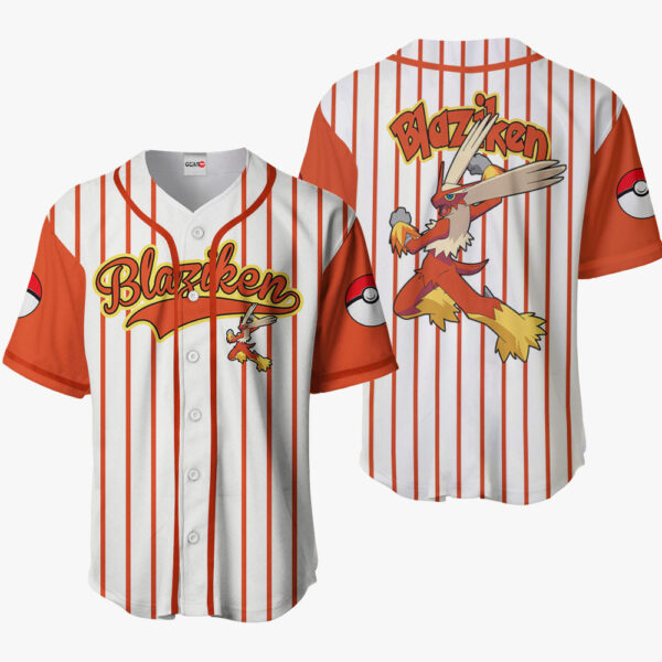 Blaziken Anime Pokemon Otaku Cosplay Shirt Anime Baseball Jersey