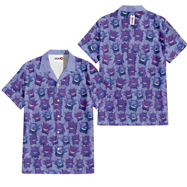Gengar Hawaiian Shirt Pokemon Hawaiian Shirt Anime Hawaiian Shirt