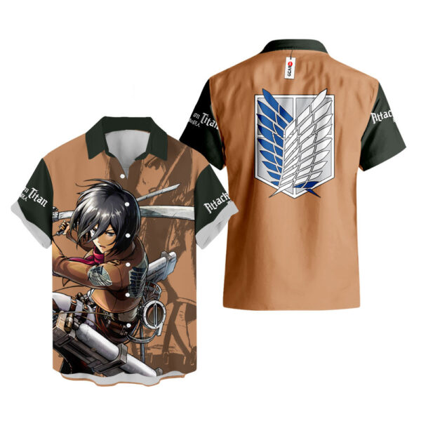 Mikasa Ackerman Hawaiian Shirt Attack on Titan Hawaiian Shirt Anime Hawaiian Shirt