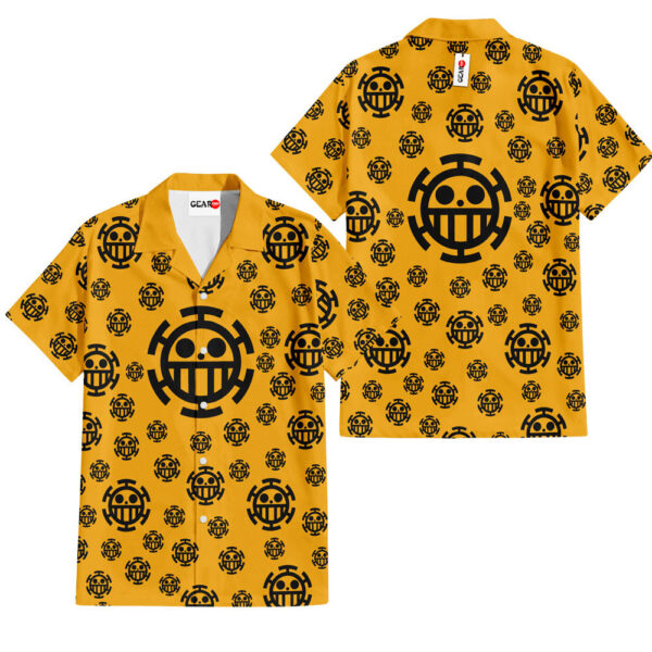 Trafalgar D. Law Symbols Hawaiian Shirt One Piece Hawaiian Shirt Anime Hawaiian Shirt