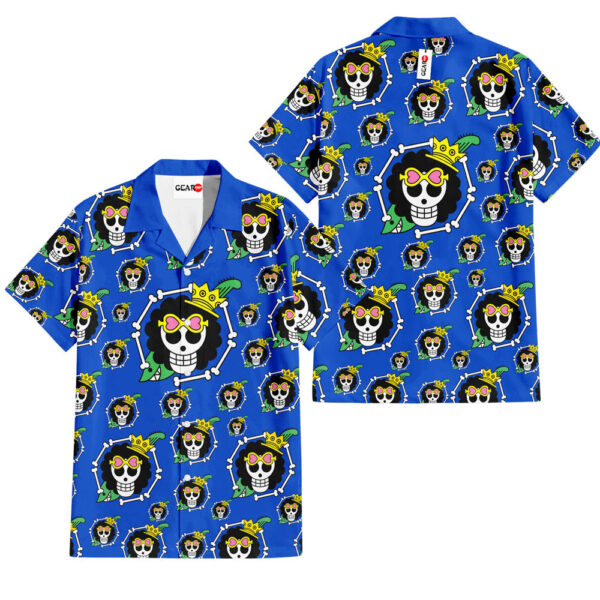 Brook Symbols Hawaiian Shirt One Piece Hawaiian Shirt Anime Hawaiian Shirt