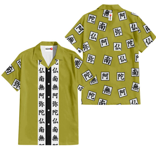 Costume Gyomei Himejima Hawaiian Shirt Demon Slayer Hawaiian Shirt Anime Hawaiian Shirt
