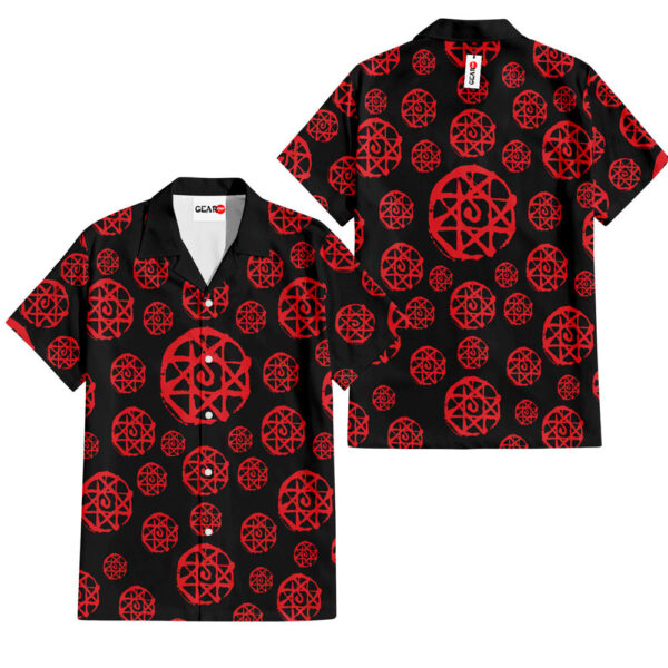 Blood Seal Symbols Hawaiian Shirt Fullmetal Alchemist Hawaiian Shirt Anime Hawaiian Shirt