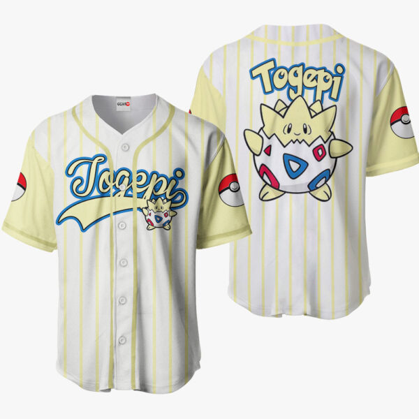 Togepi Anime	Pokemon Otaku Cosplay Shirt Anime Baseball Jersey