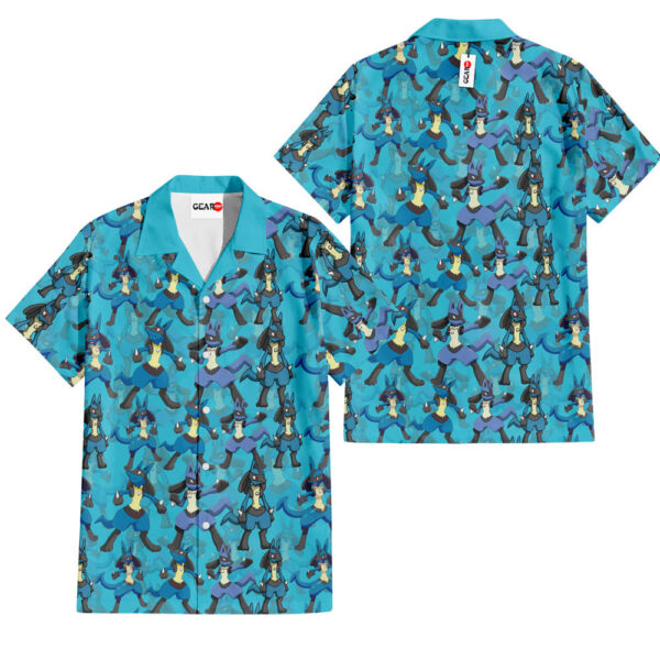 Lucario Hawaiian Shirt Pokemon Hawaiian Shirt Anime Hawaiian Shirt