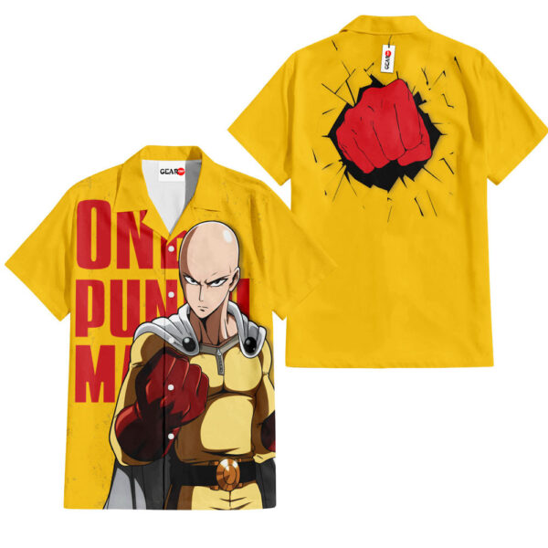 Saitama Hawaiian Shirt One-Punch Man Hawaiian Shirt Anime Hawaiian Shirt